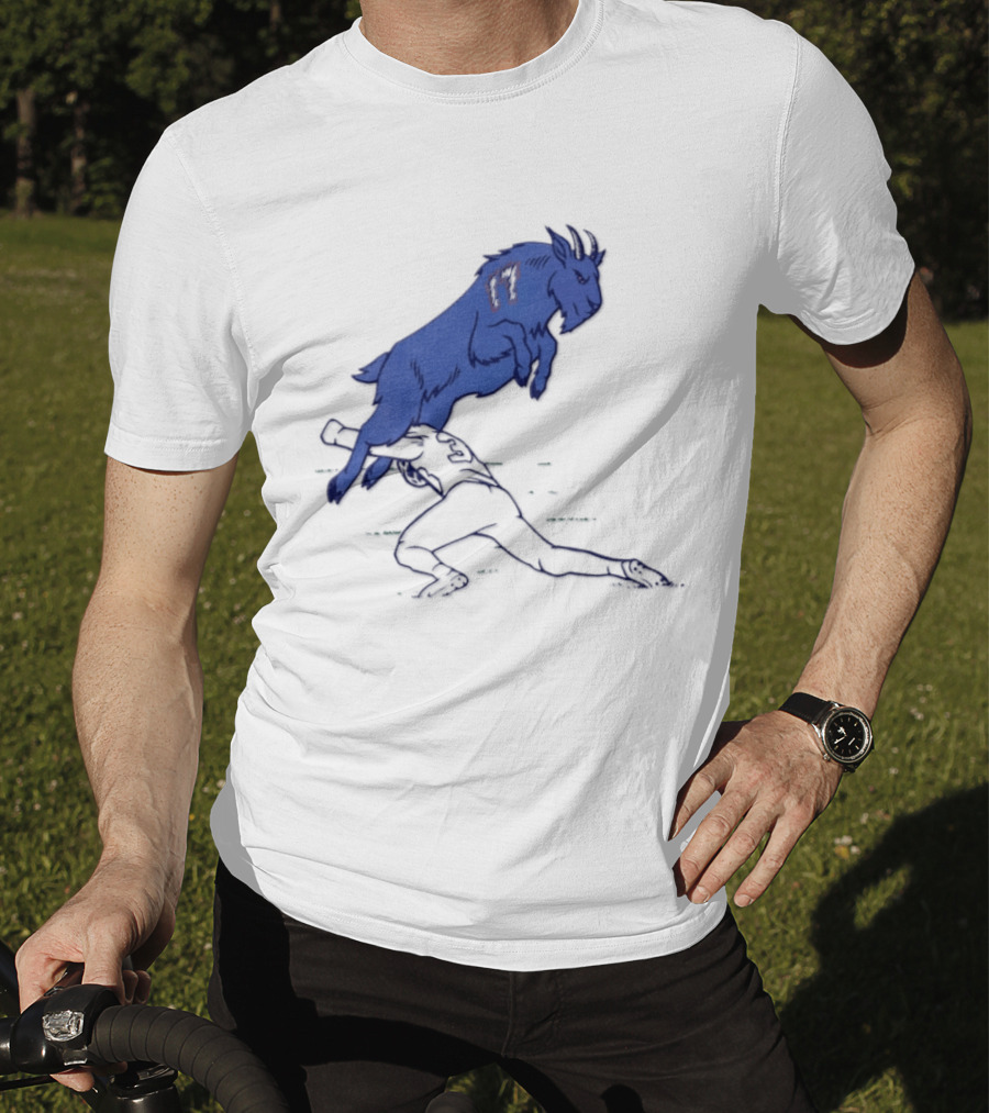 Buffalo Bills Josh Allen Goat 17 Jumping Over Defender Football Play T-Shirt