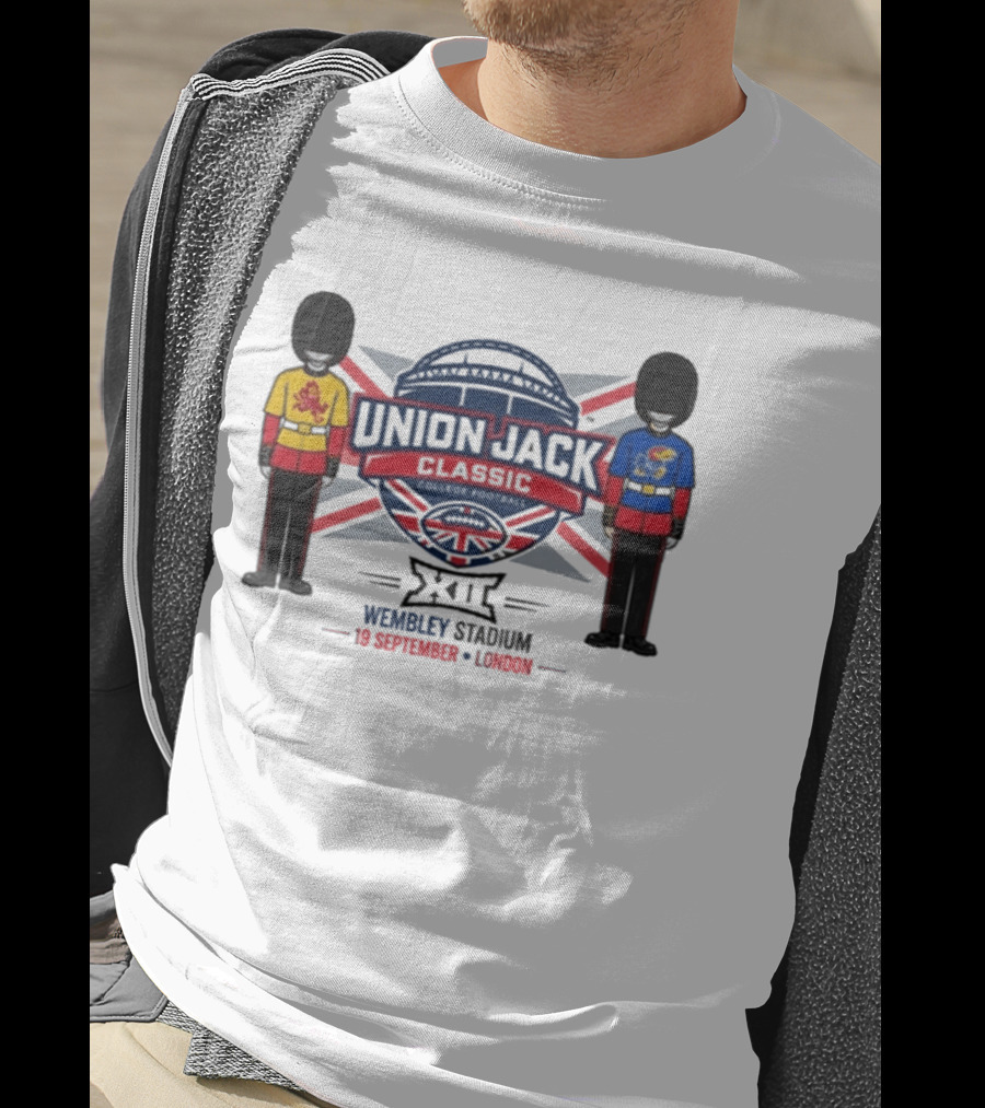 Kansas Jayhawks Vs Arizona State Union Jack Classic 2026 Wembley Stadium London 19 September T-Shirt