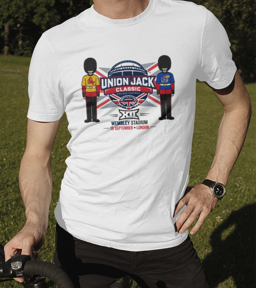 Kansas Jayhawks Vs Arizona State Union Jack Classic 2026 Wembley Stadium London 19 September T-Shirt