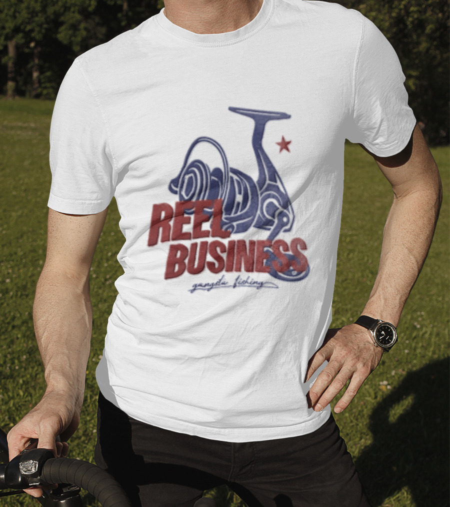 Reel Business Gangsta Fishing Reel Star T-Shirt