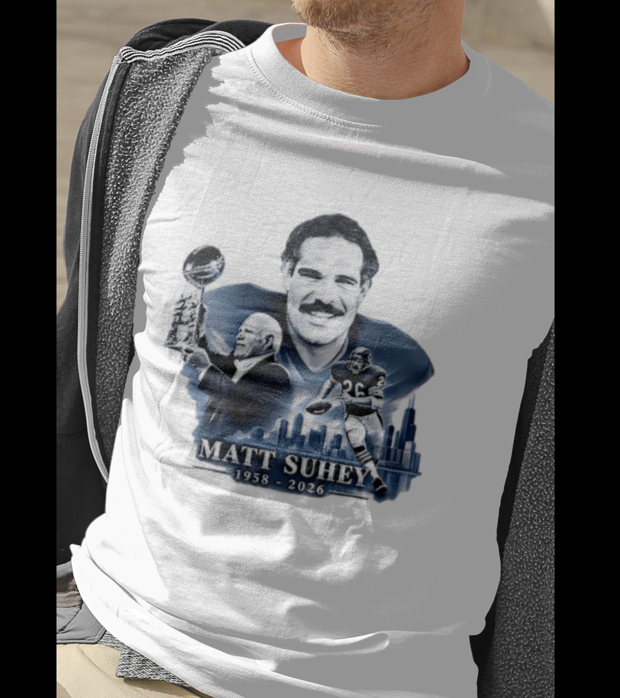 RIP Matt Suhey 1958 2026 Rest In Power With Trophy And Football Player T-Shirt