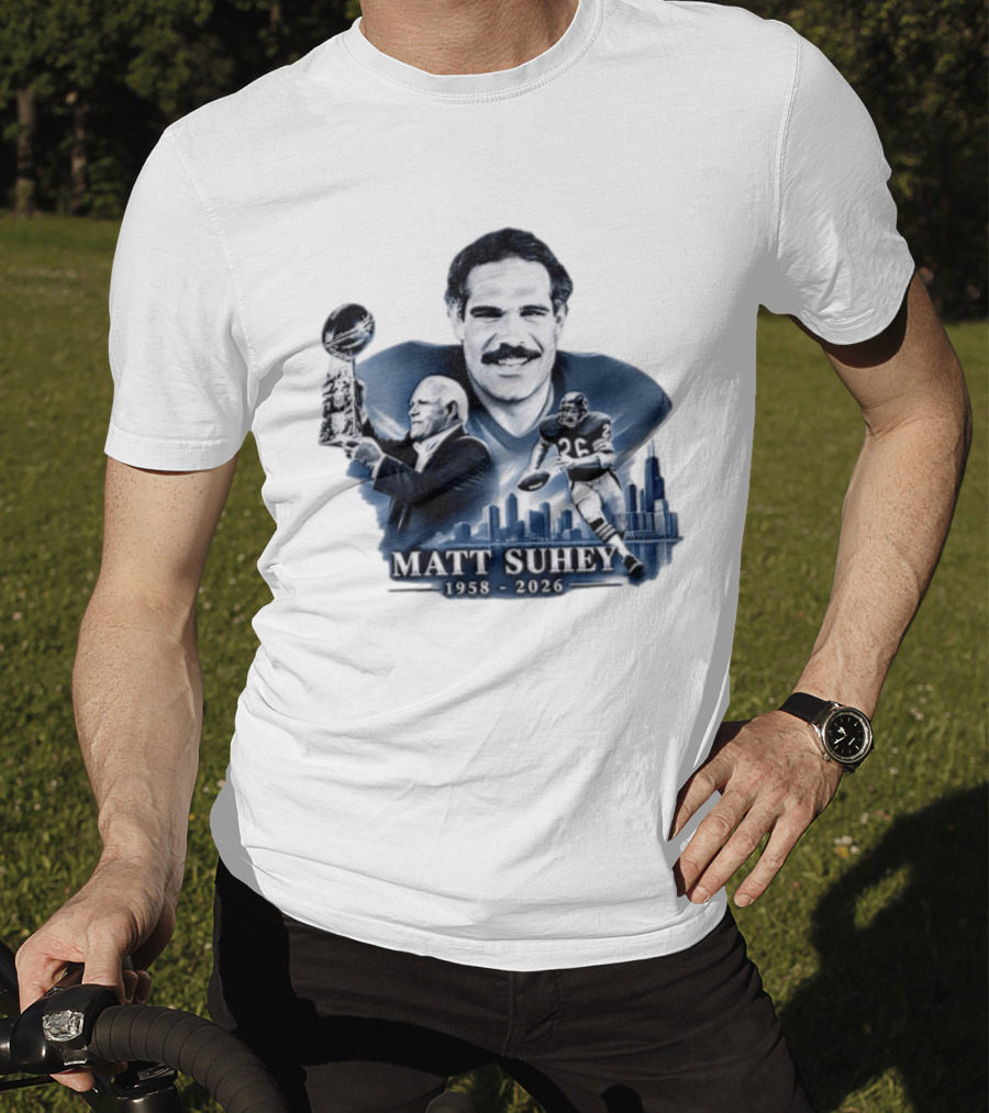 RIP Matt Suhey 1958 2026 Rest In Power With Trophy And Football Player T-Shirt
