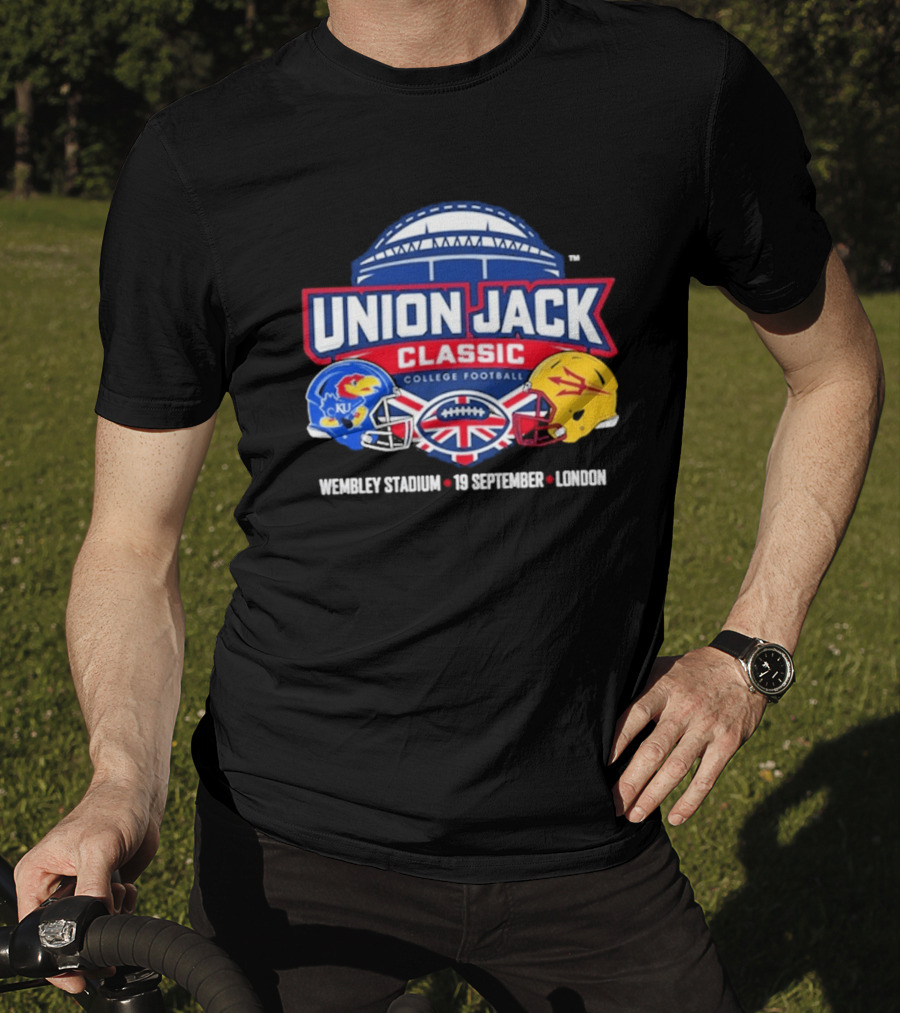 Union Jack Classic College Football Kansas Vs Arizona State Wembleу Stadium London 19 September 2026 T-Shirt