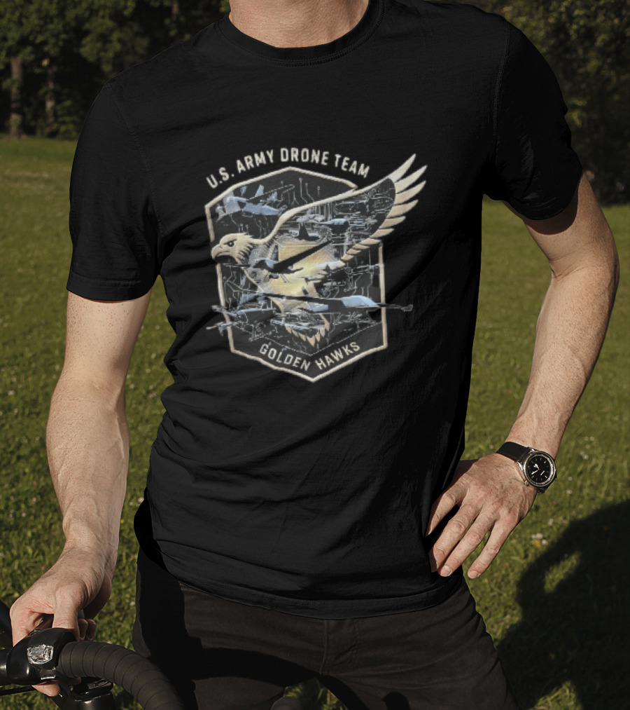 U.S. Army Drone Team Golden Hawks UAV Aircraft Eagle Circuit Board T-Shirt