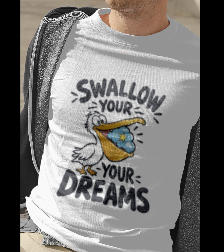 Swallow Your Your Dreams Pelican Star Cloud Image T-Shirt