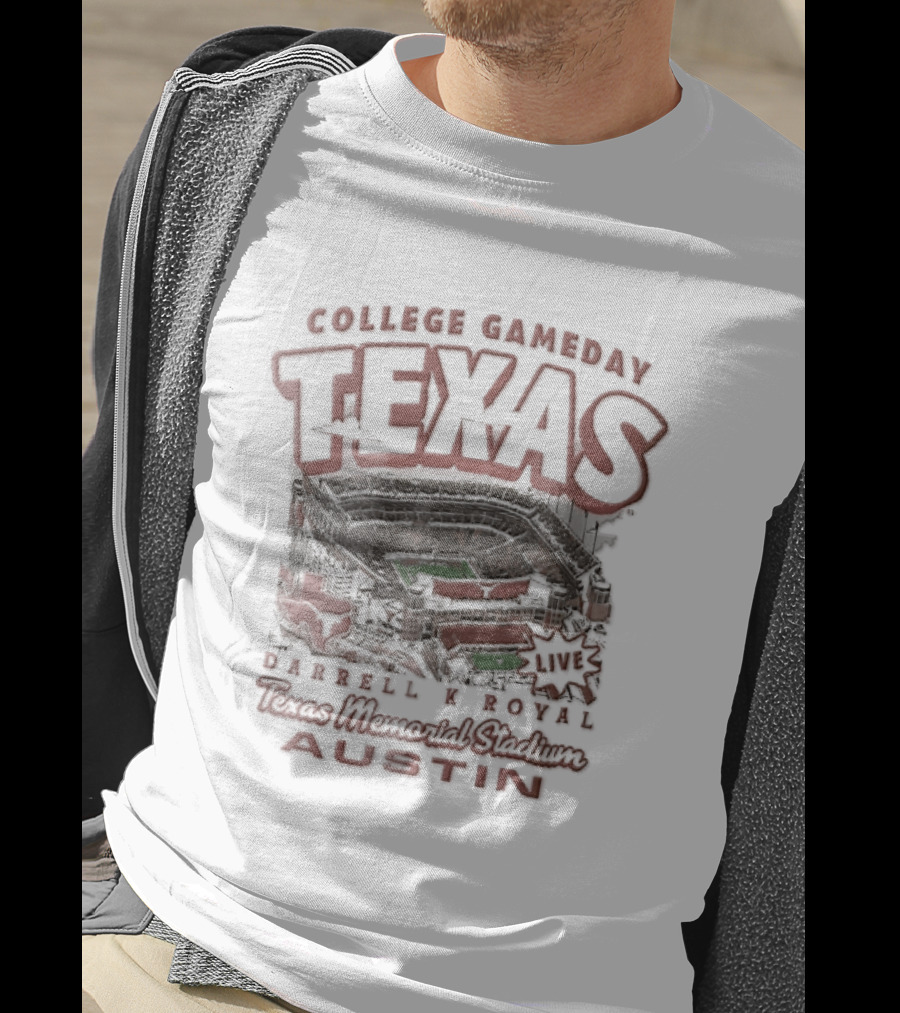 Texas College Gameday Darrell K Royal Memorial Stadium Austin T-Shirt
