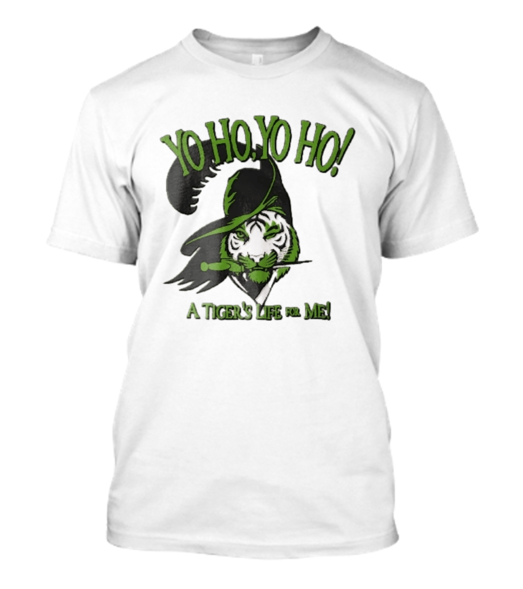 Yo Ho Yo Ho Pirate Tiger Winking Dagger A Tiger's Life For Me T-Shirt
