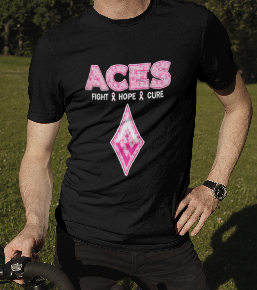 Aces Fight Hope Cure Pink Ribbon Las Vegas Aces T-Shirt