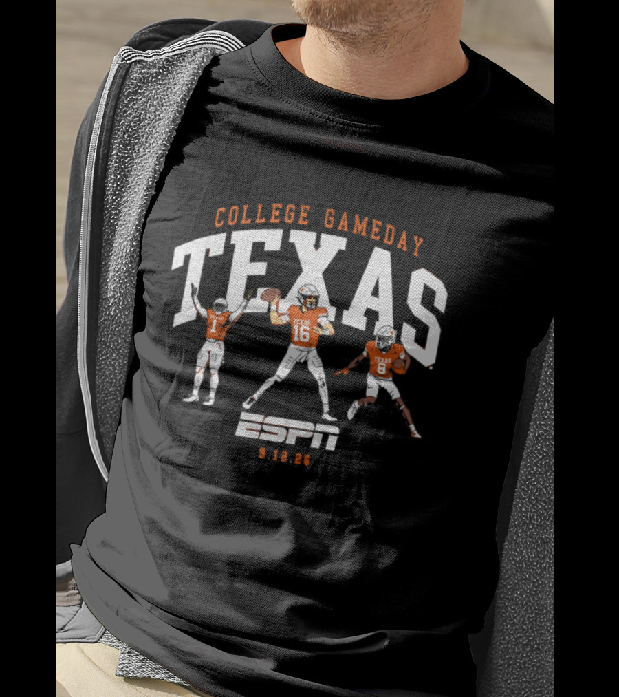 College Gameday Texas Football Players ESPN 9.12.26 T-Shirt