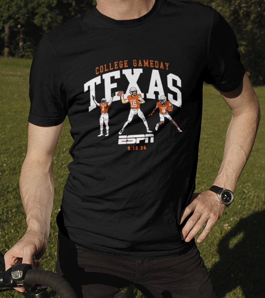 College Gameday Texas Football Players ESPN 9.12.26 T-Shirt