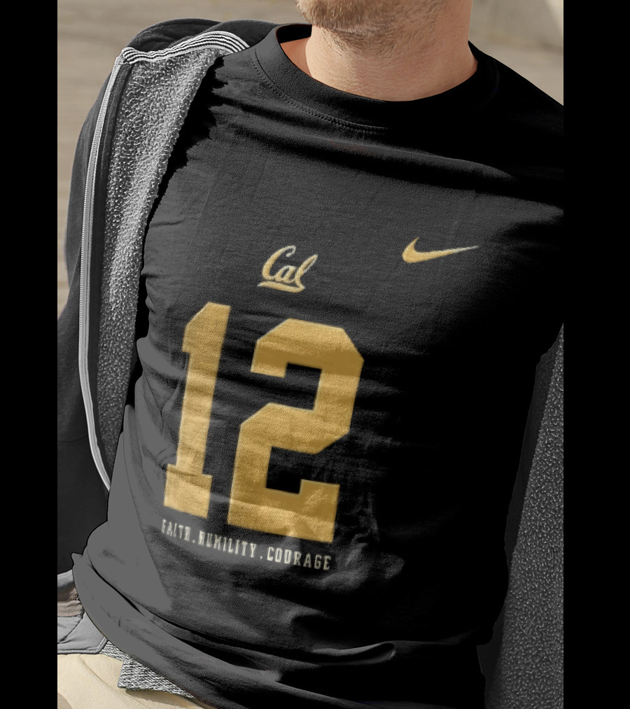 California Golden Bears Number 12 Nike Faith Humility Courage T-Shirt