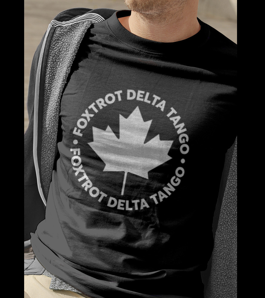 Foxtrot Delta Tango Canadian Maple Leaf Circular T-Shirt