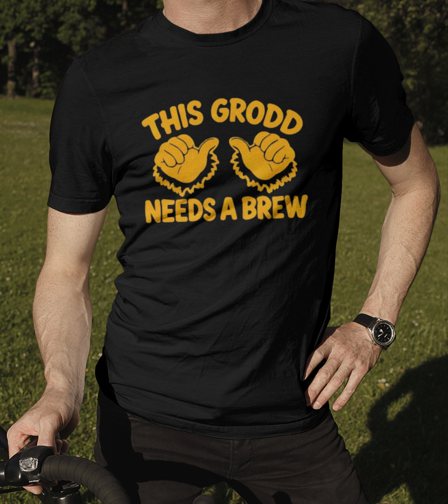 This Grodd Needs A Brew Funny Gorilla Grodd Thumbs Up T-Shirt