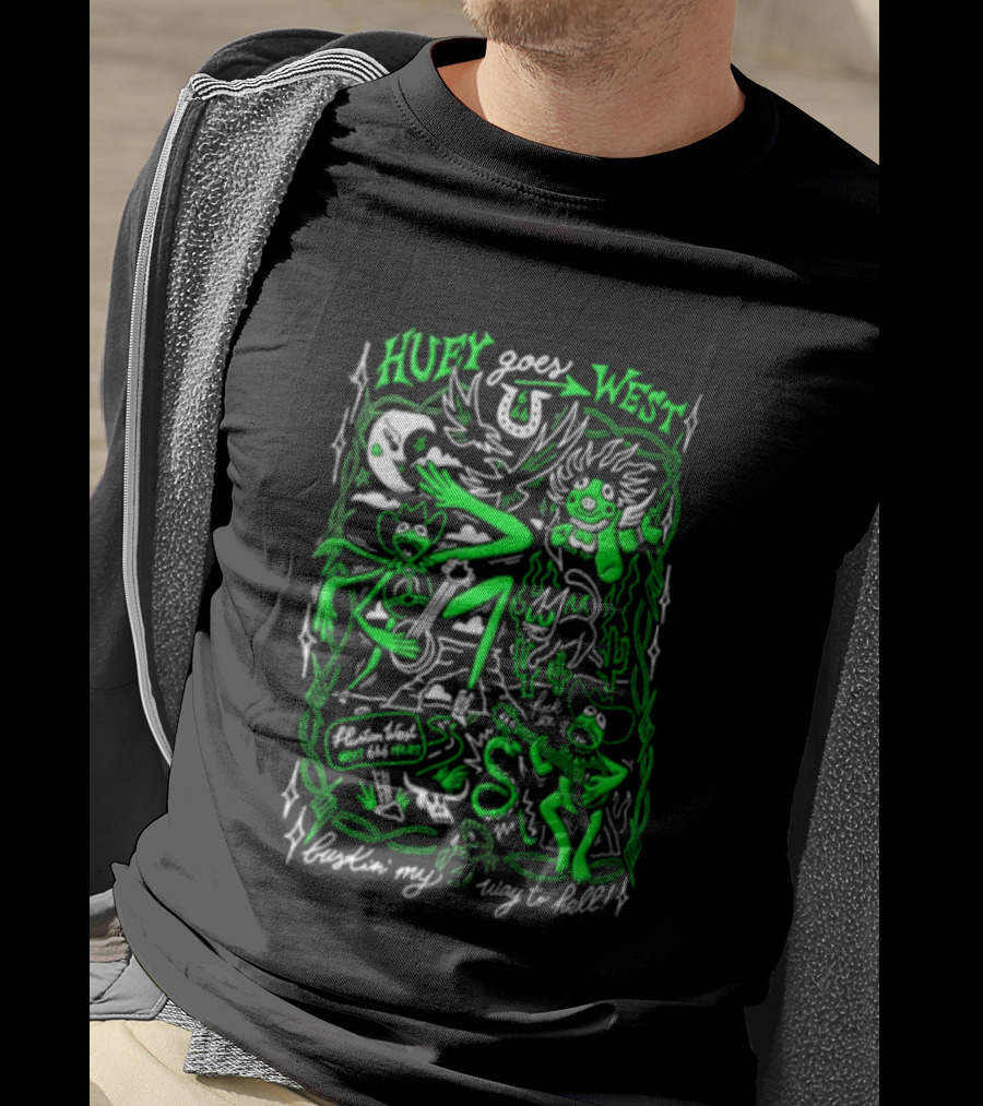 Huey Goes West Fluston West Next 666 Miles Bustin My Way To Hell T-Shirt