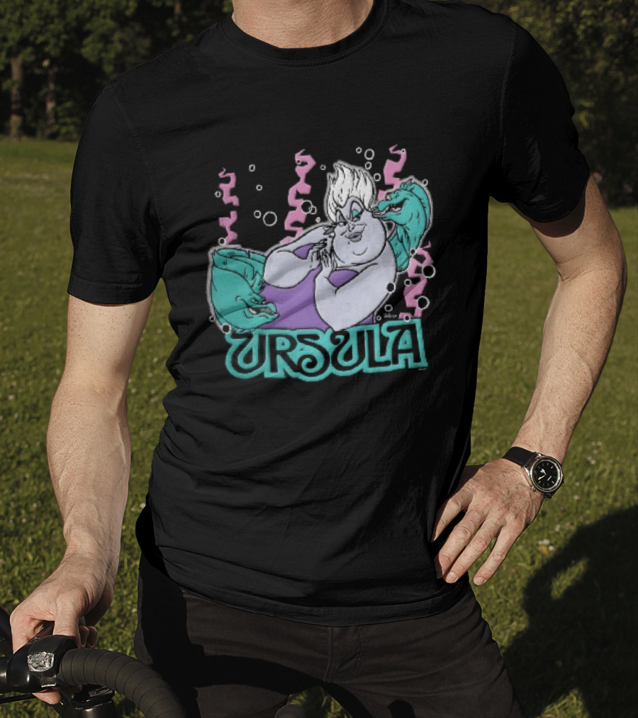 Disney Ursula Sea Witch Villain Eels Bubbles Seaweed T-Shirt