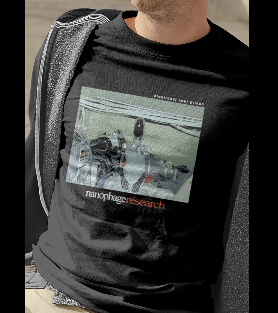 Electronic Soul Prison Nanophage Research Robot Skeleton Laboratory T-Shirt
