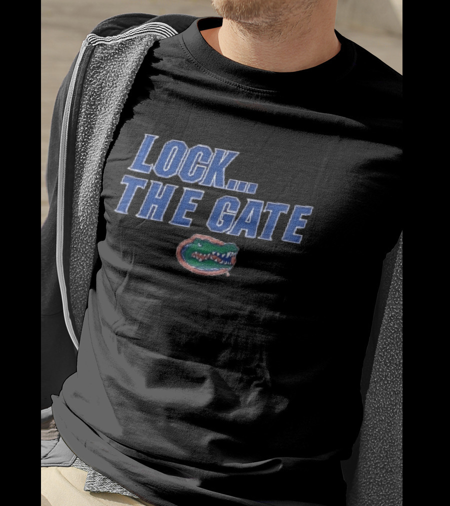 Florida Gators NCAA Lock The Gate Alligator Head T-Shirt