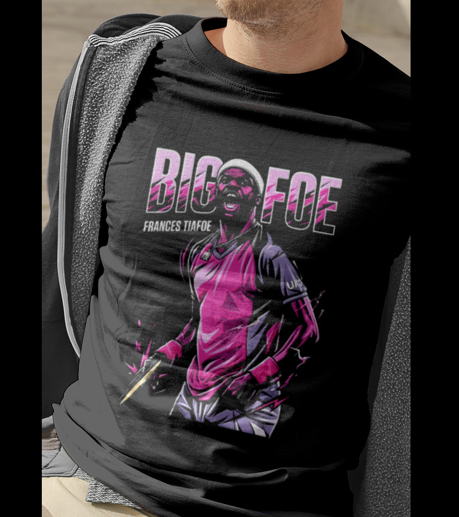 Frances Tiafoe Big Foe Tennis Scream Dynamic Pink Energy T-Shirt