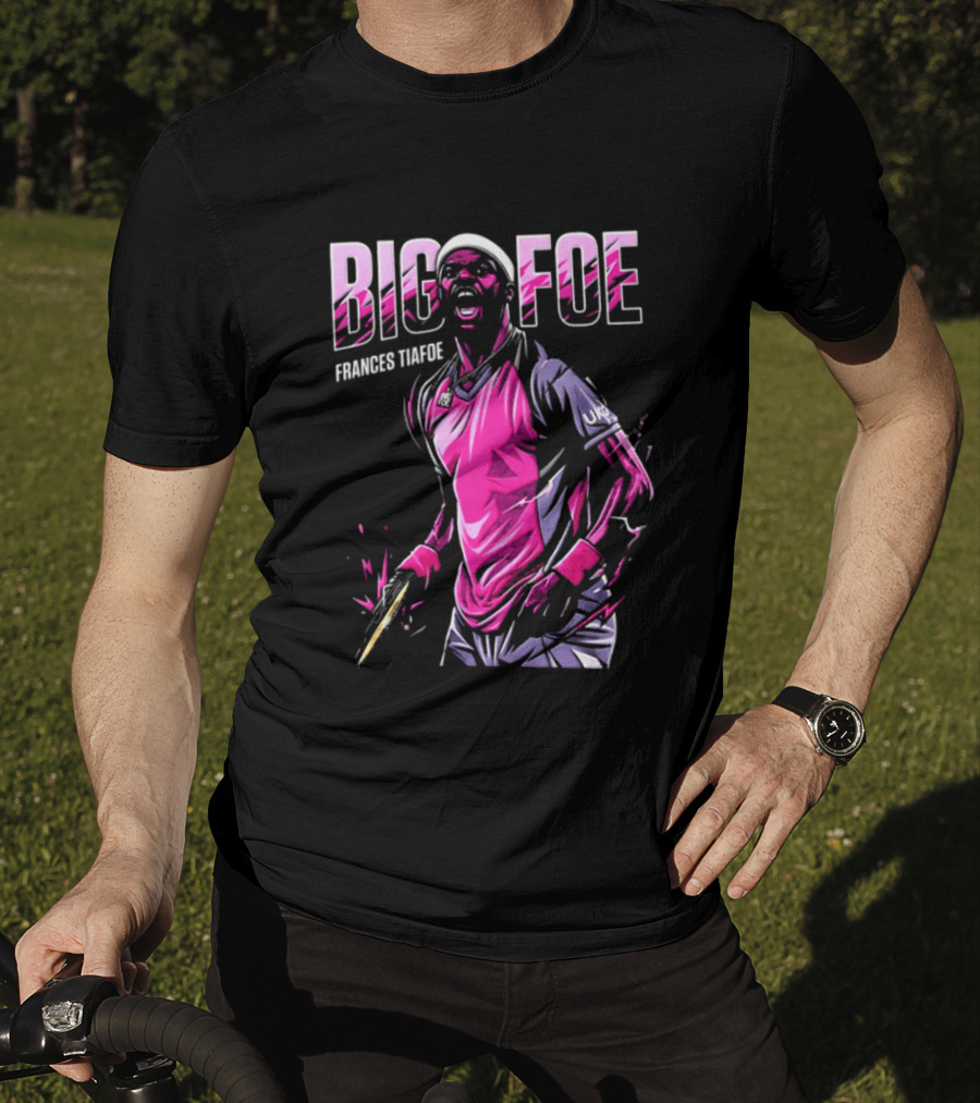 Frances Tiafoe Big Foe Tennis Scream Dynamic Pink Energy T-Shirt