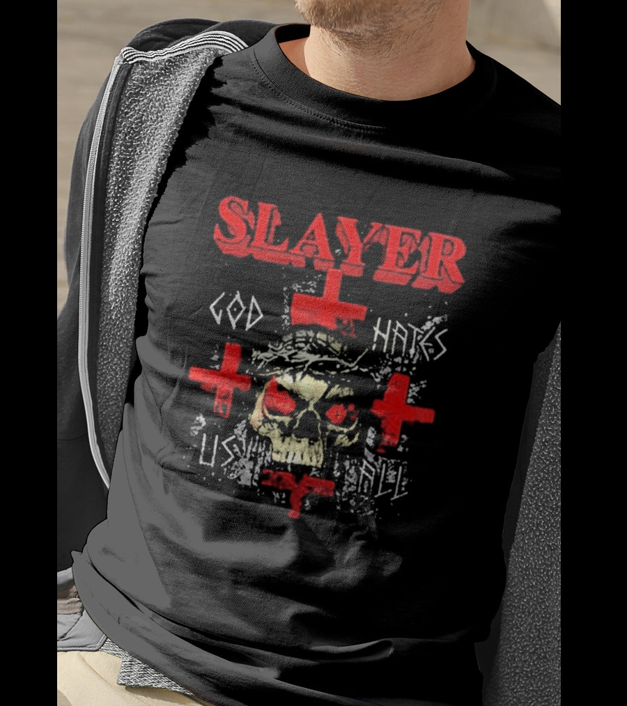 Slayer God Hates Us All Skull Cross 25th Anniversary T-Shirt