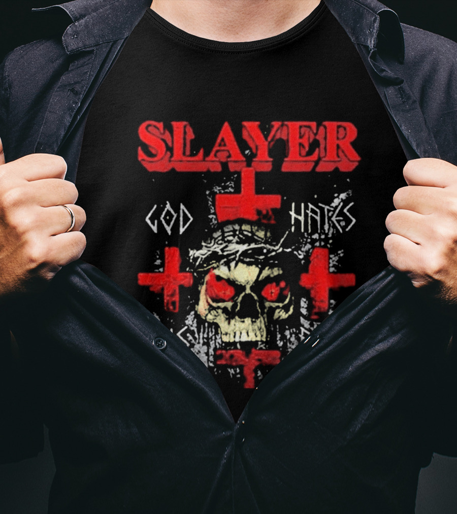 Slayer God Hates Us All Skull Cross 25th Anniversary T-Shirt