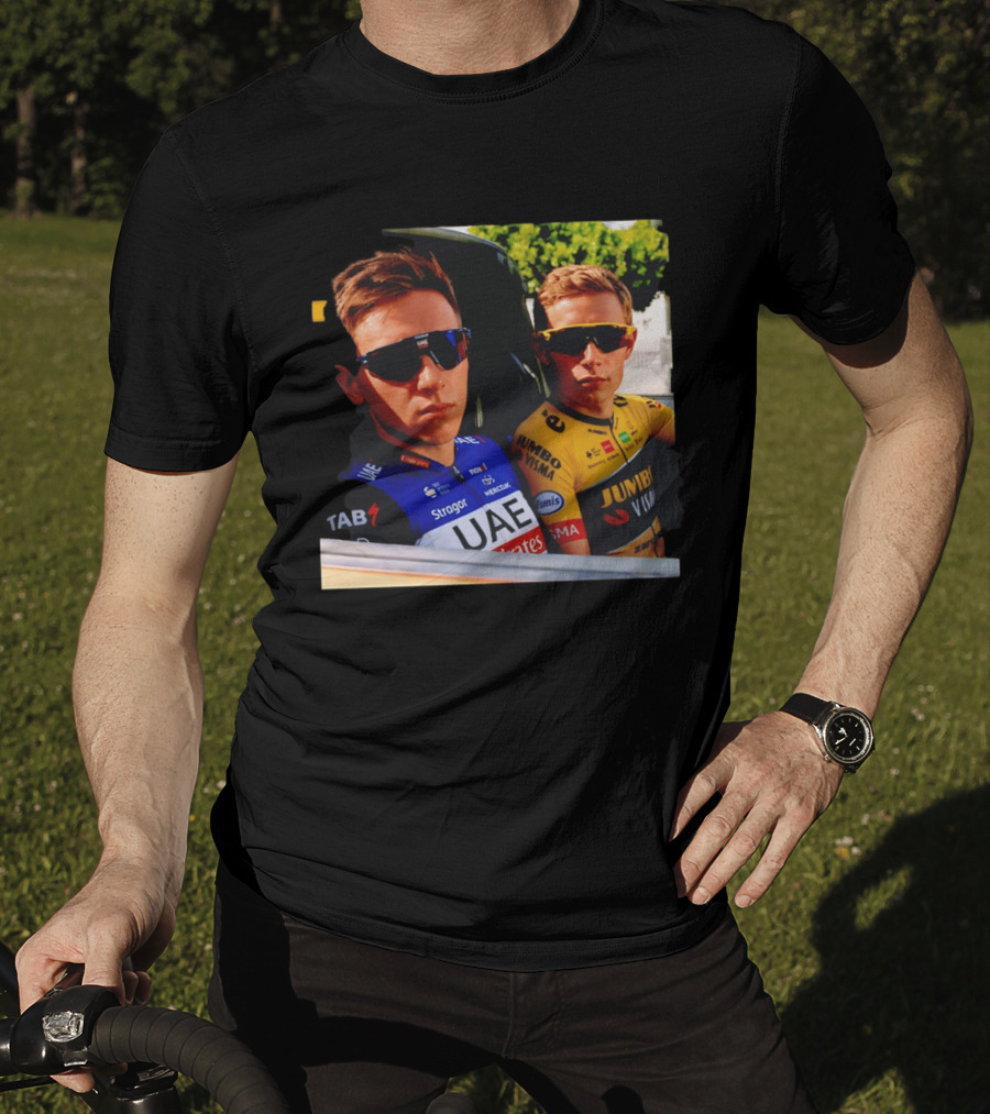 UAE Team Emirates And Jumbo Visma Cycling Rivals Tadej Pogačar Jonas Vingegaard T-Shirt