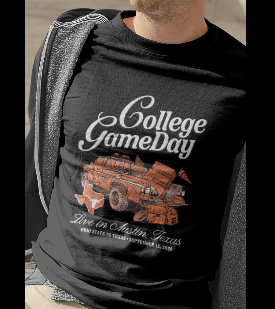 College GameDay Live In Austin Texas Ohio State Vs Texas September 12 2026 T-Shirt