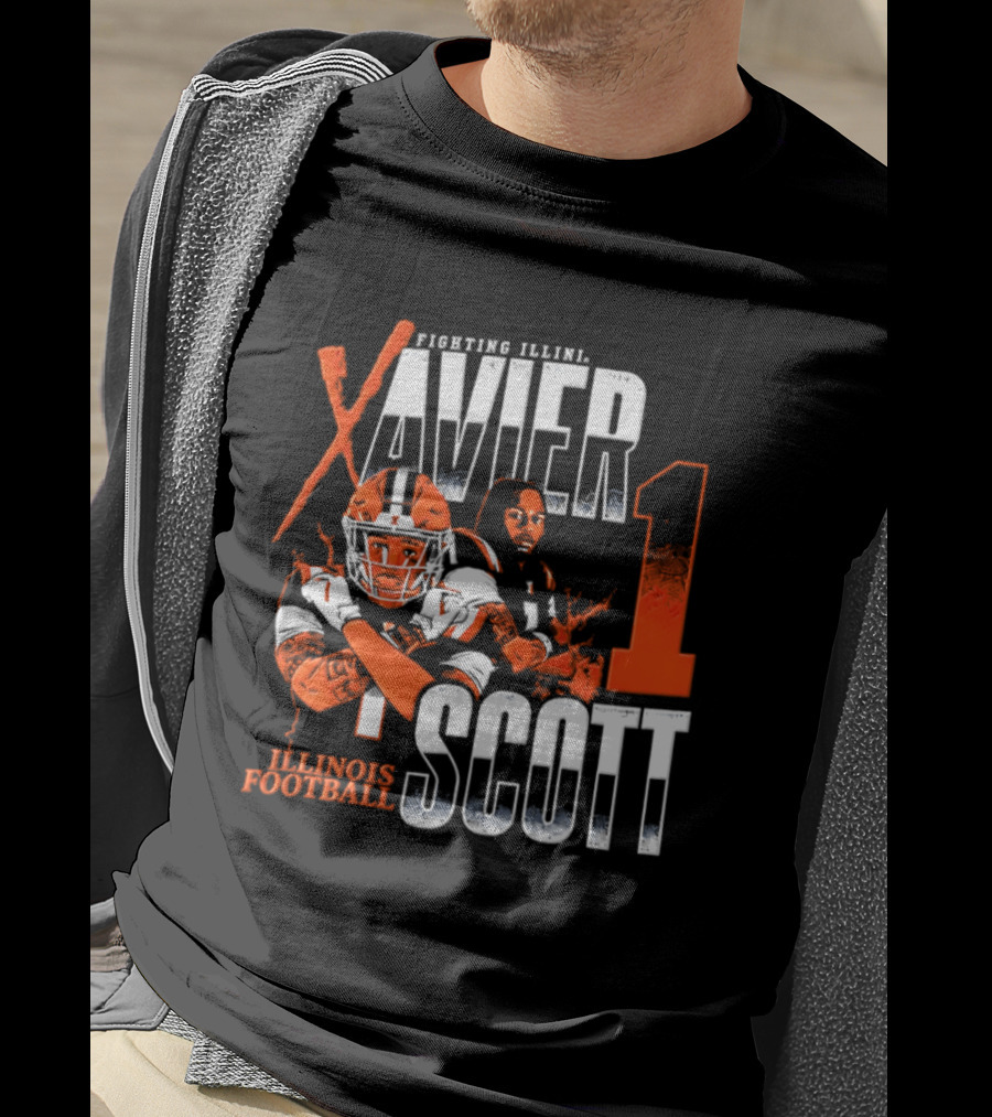 Illinois Fighting Illini Football Xavier Scott 1 T-Shirt