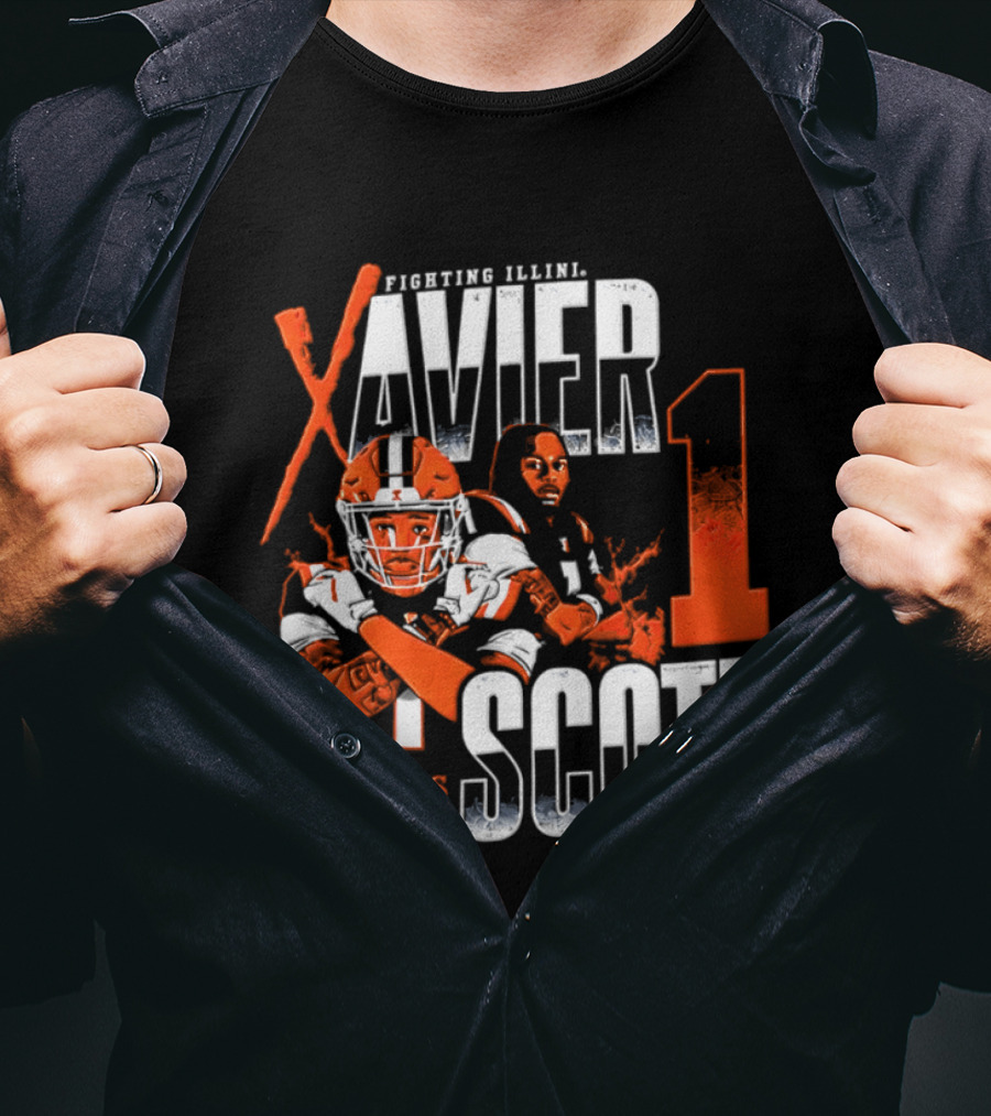 Illinois Fighting Illini Football Xavier Scott 1 T-Shirt