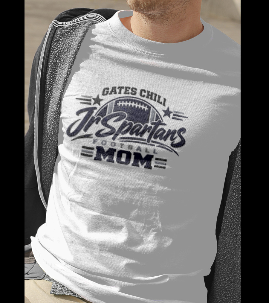 Gates Chili Jr Spartans Football Mom Starry Touchdown T-Shirt