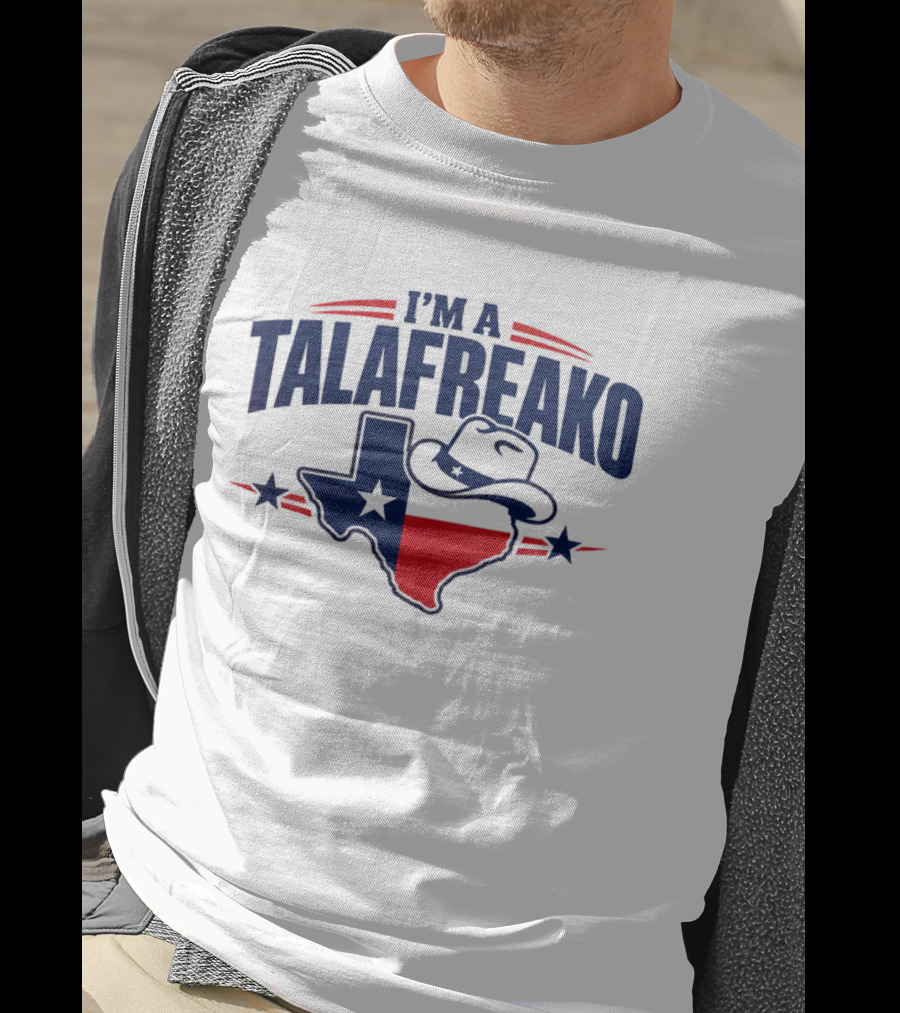 I'm A Talafreako Texas State Outline Cowboy Hat T-Shirt