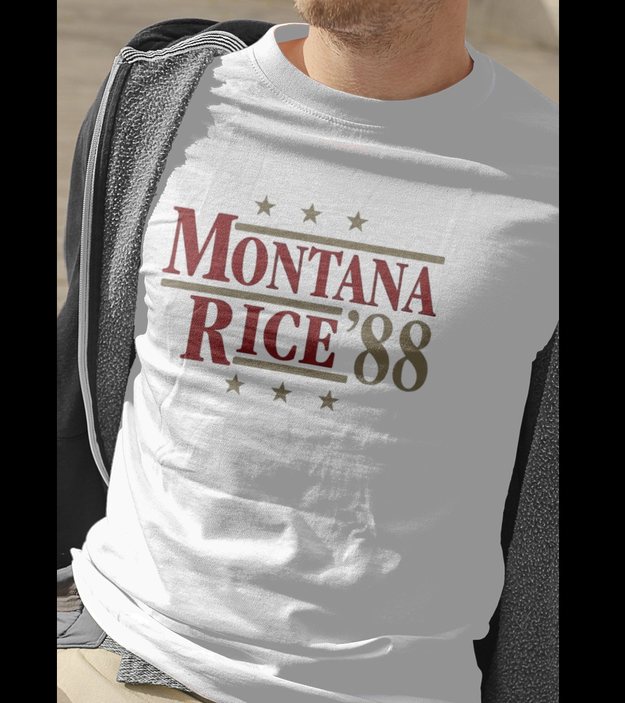 Montana Rice '88 Vintage Style With Stars T-Shirt