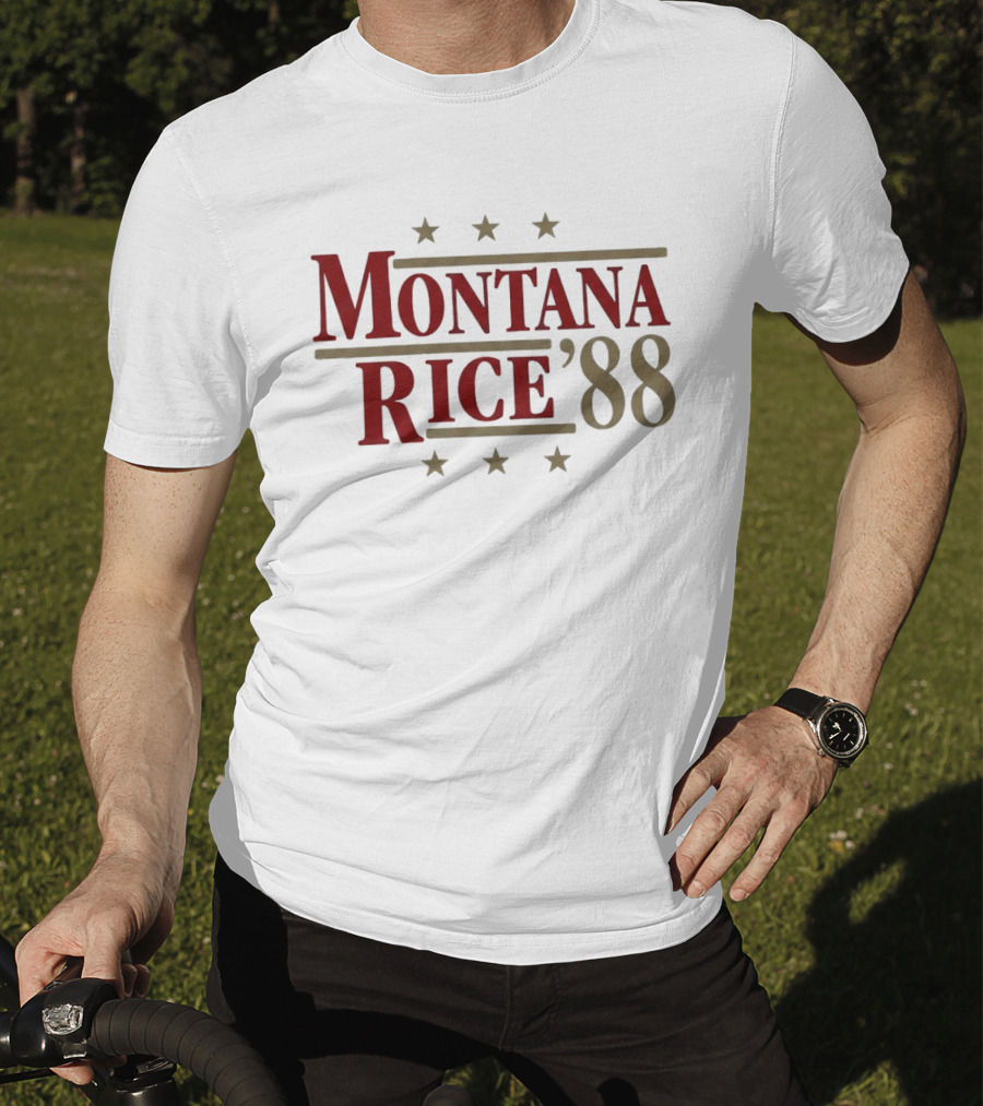 Montana Rice '88 Vintage Style With Stars T-Shirt