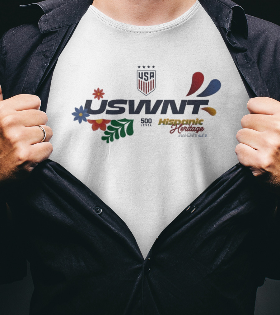 USWNT Hispanic Heritage Month 2026 USA Soccer Floral Celebration T-Shirt