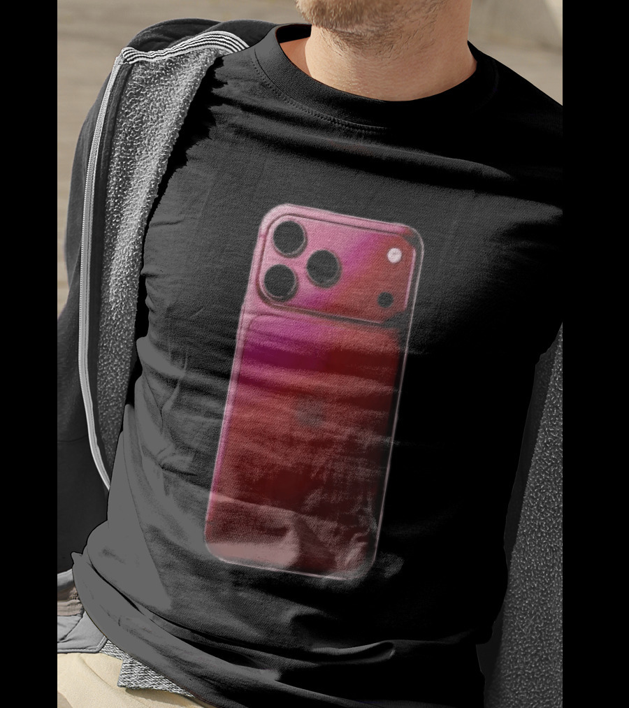 Apple Deep Burgundy Concept Smartphone Rear Camera Island Glass Back T-Shirt