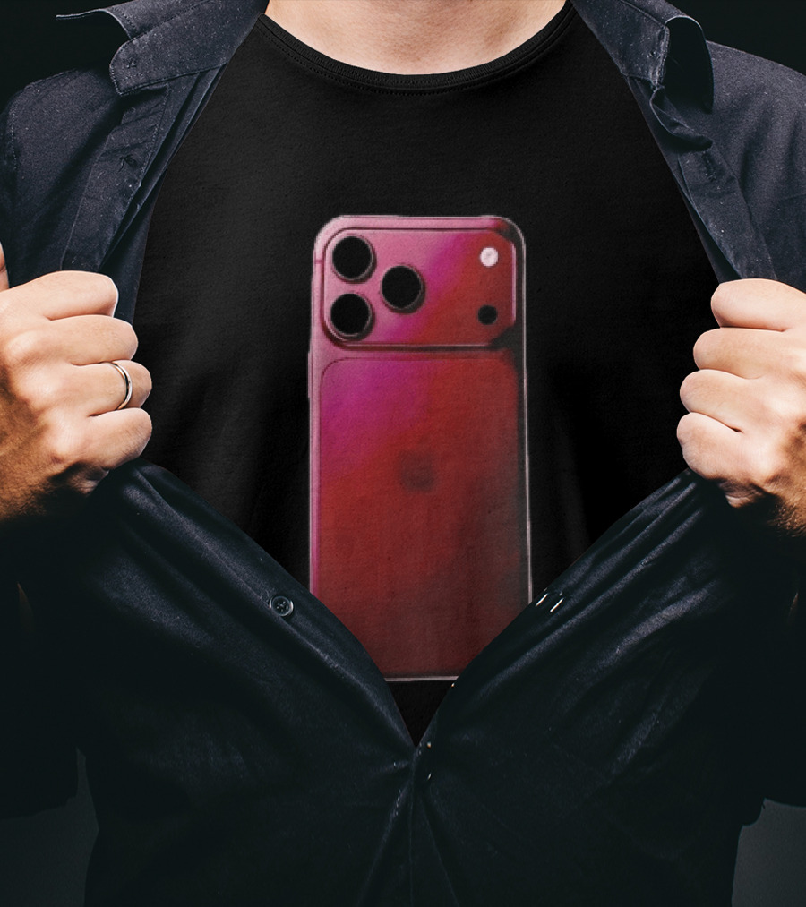 Apple Deep Burgundy Concept Smartphone Rear Camera Island Glass Back T-Shirt