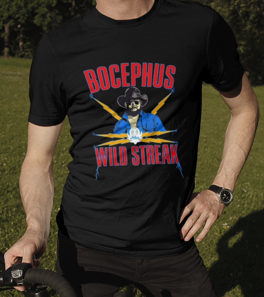 Bocephus Hank Wild Streak Electric Lightning Western T-Shirt