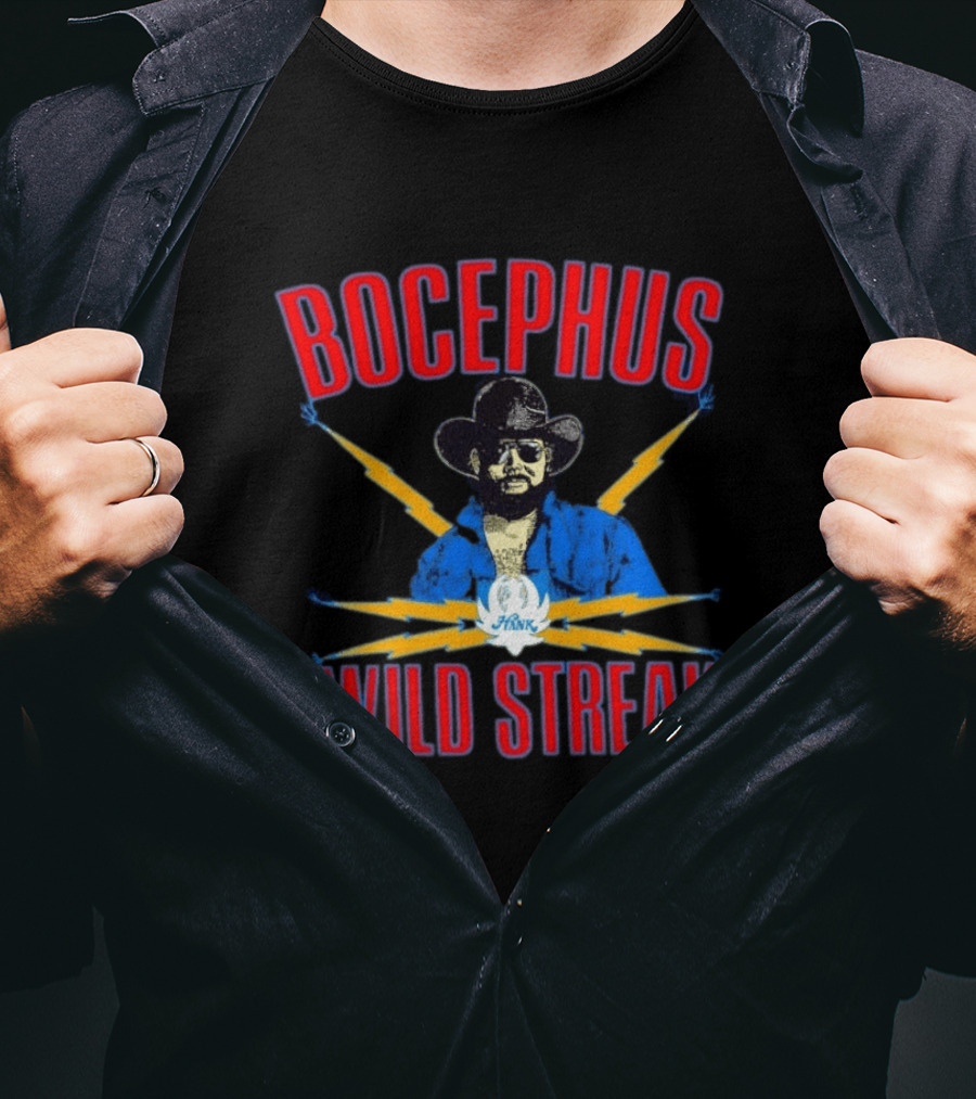 Bocephus Hank Wild Streak Electric Lightning Western T-Shirt
