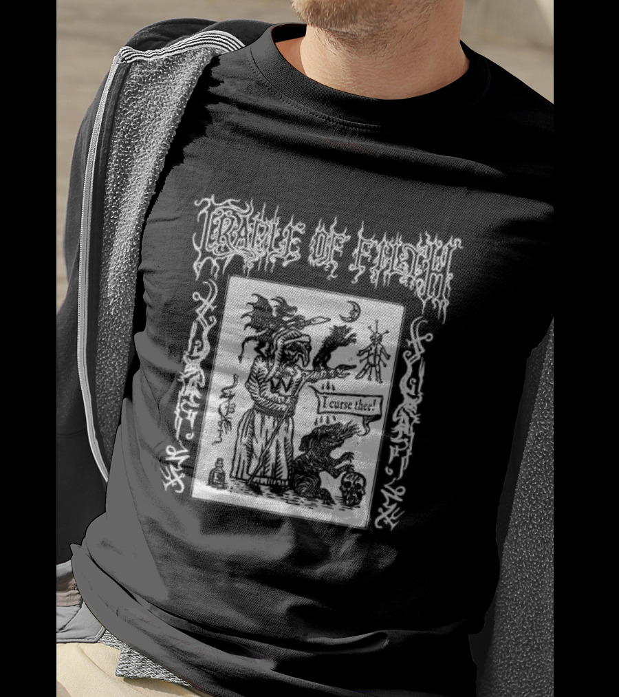 Cradle Of Filth Gothic Halloween I Curse Thee Black T-Shirt