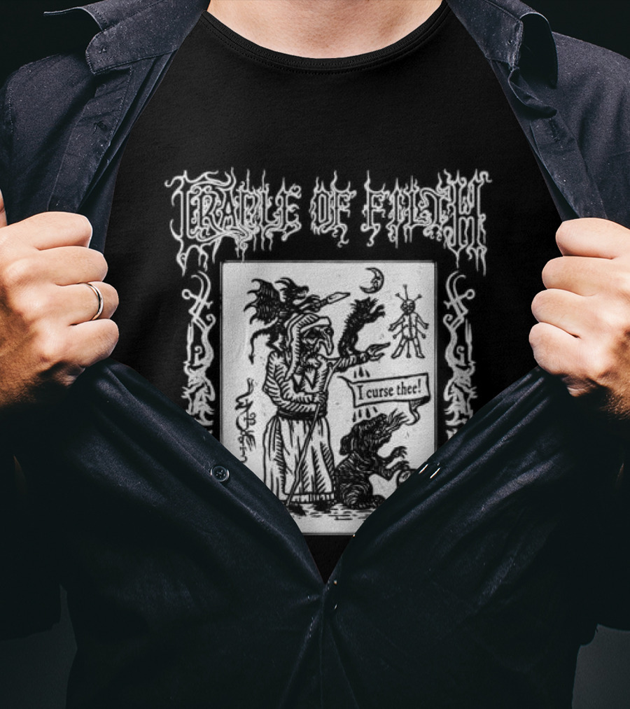 Cradle Of Filth Gothic Halloween I Curse Thee Black T-Shirt