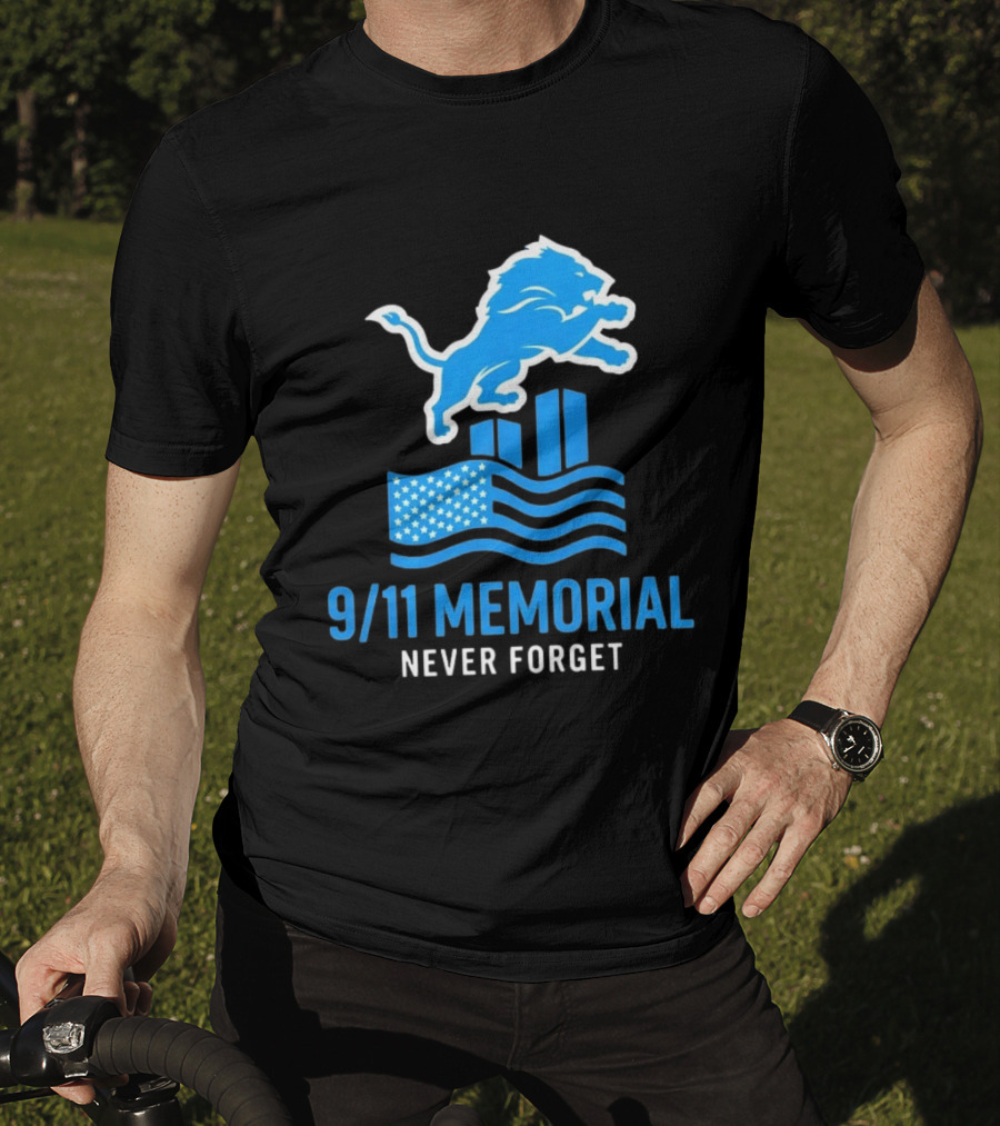 Detroit Lions 9/11 Memorial Never Forget 2026 T-Shirt