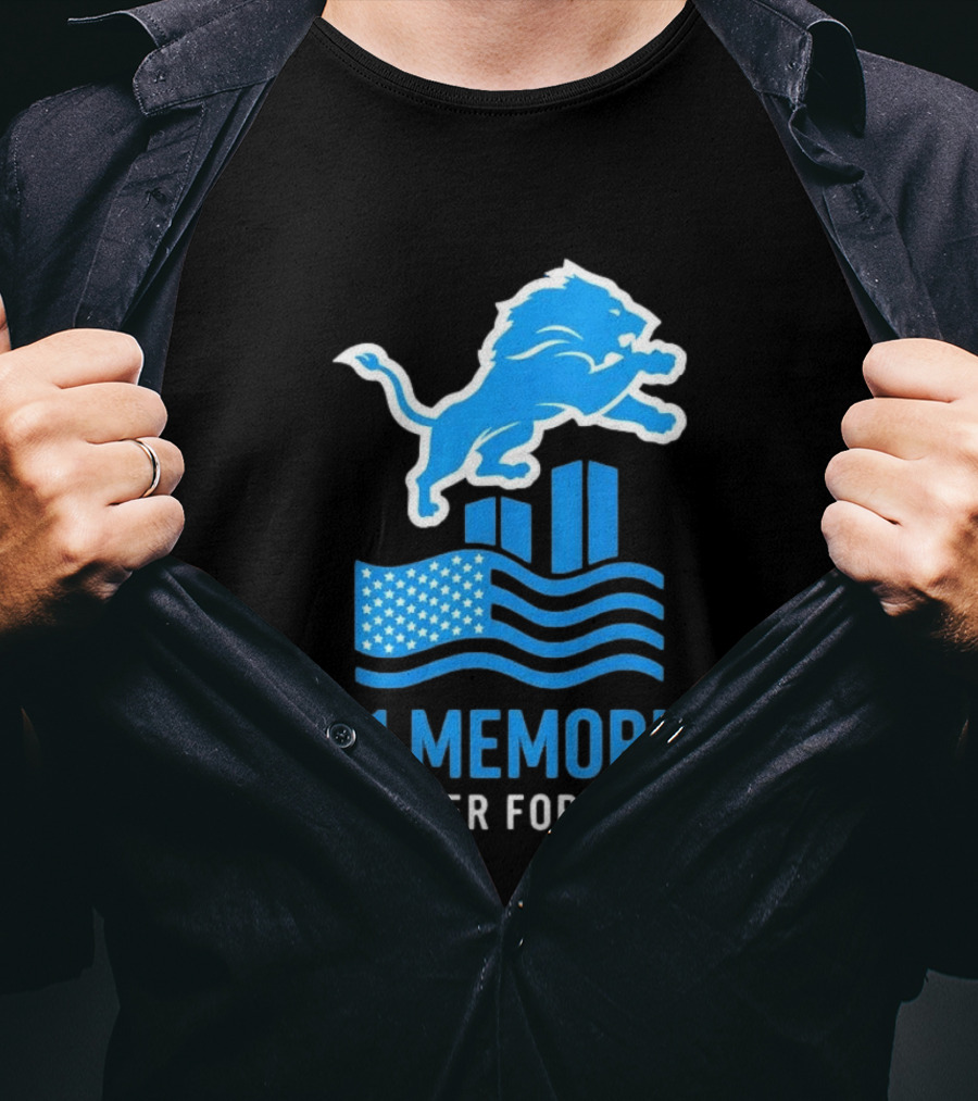 Detroit Lions 9/11 Memorial Never Forget 2026 T-Shirt