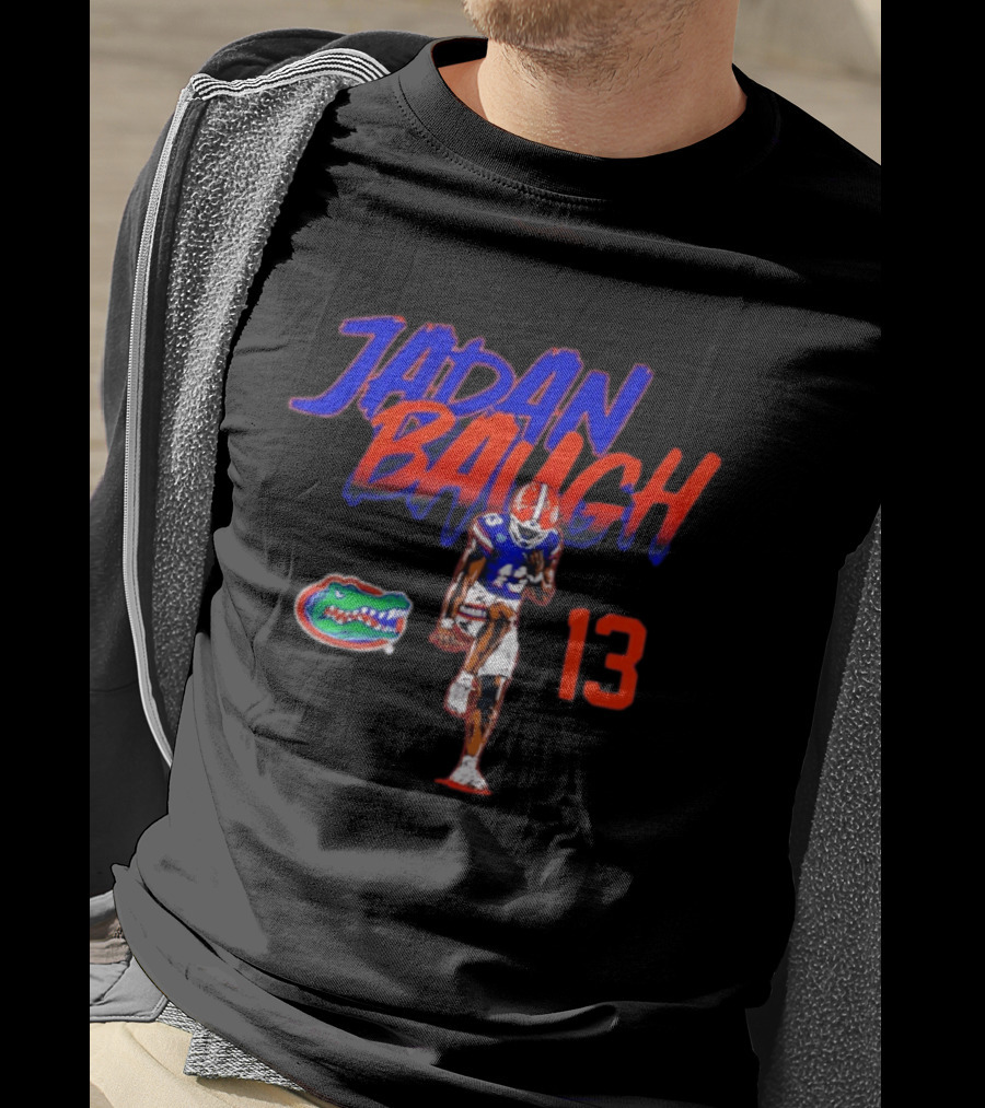 Florida Gators Jadan Baugh 13 Player Pose With Team T-Shirt