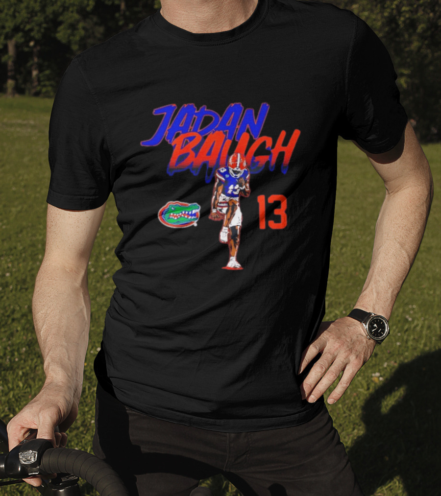 Florida Gators Jadan Baugh 13 Player Pose With Team T-Shirt