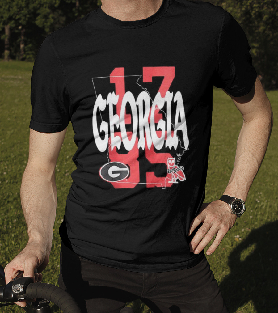 Georgia Bulldogs 13 Campus Store Ovo Black T-Shirt