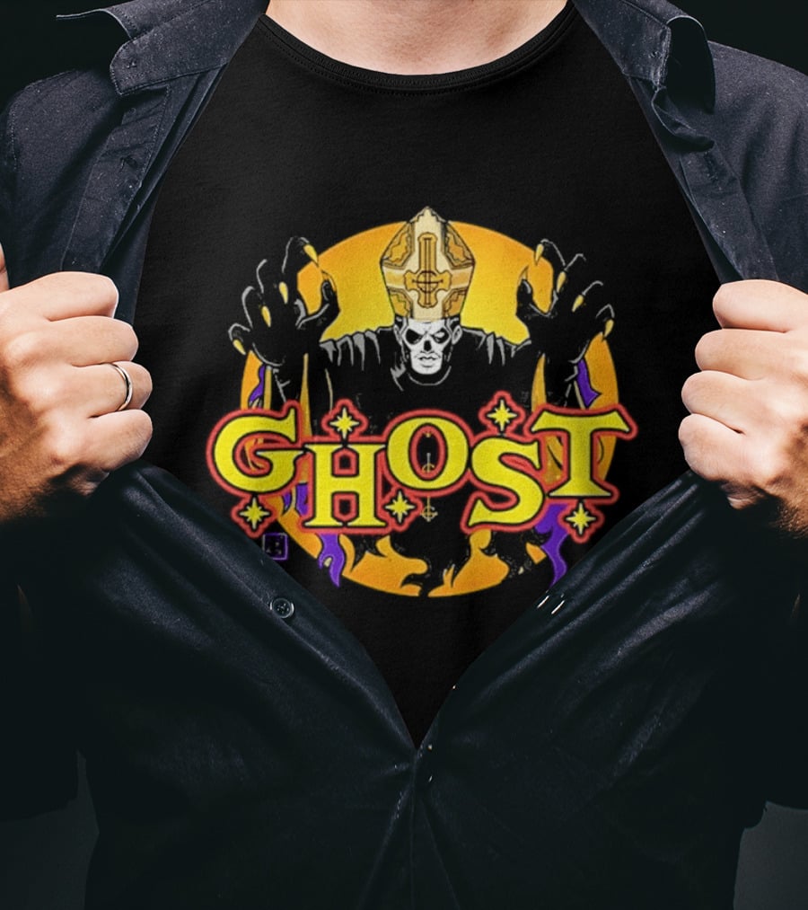 Ghost Band Spirit Halloween Collaboration Skull And Cross T-Shirt