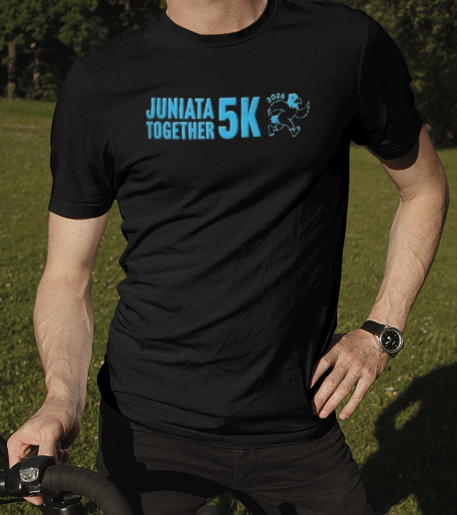 Juniata Together 5k 2026 Cartoon Running Eagle T-Shirt