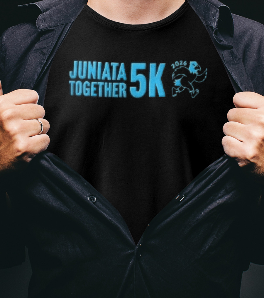 Juniata Together 5k 2026 Cartoon Running Eagle T-Shirt