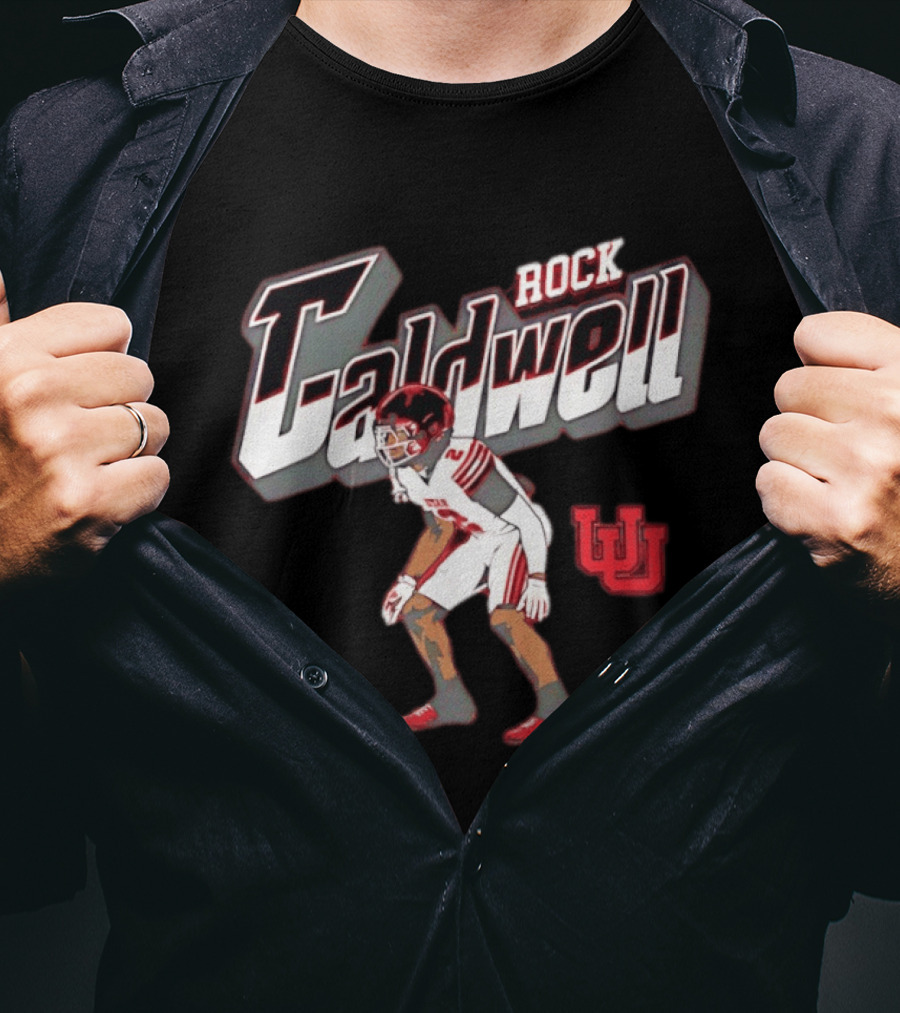 Utah Utes Rock Caldwell Football Number 2 Player U T-Shirt