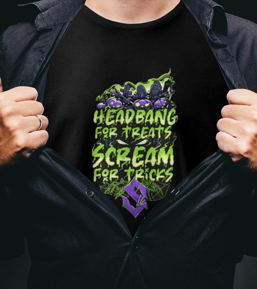 Sabaton Store Headbang For Treats Scream For Tricks Halloween T-Shirt